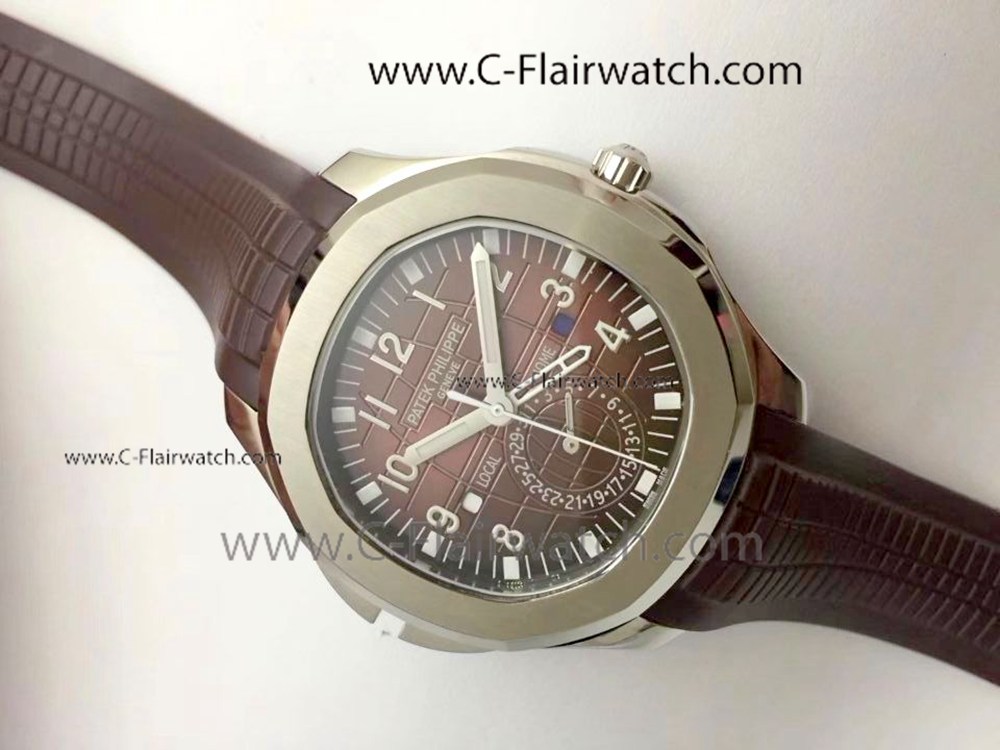 Patek Philippe Replica Aquanaut TRAVEL TIME Watches Brown Dial